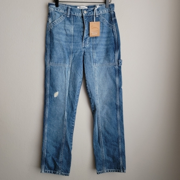 Reformation Kealy Carpenter High Rise Relaxed Jeans in Ponce size 25 NWT - Picture 8 of 14